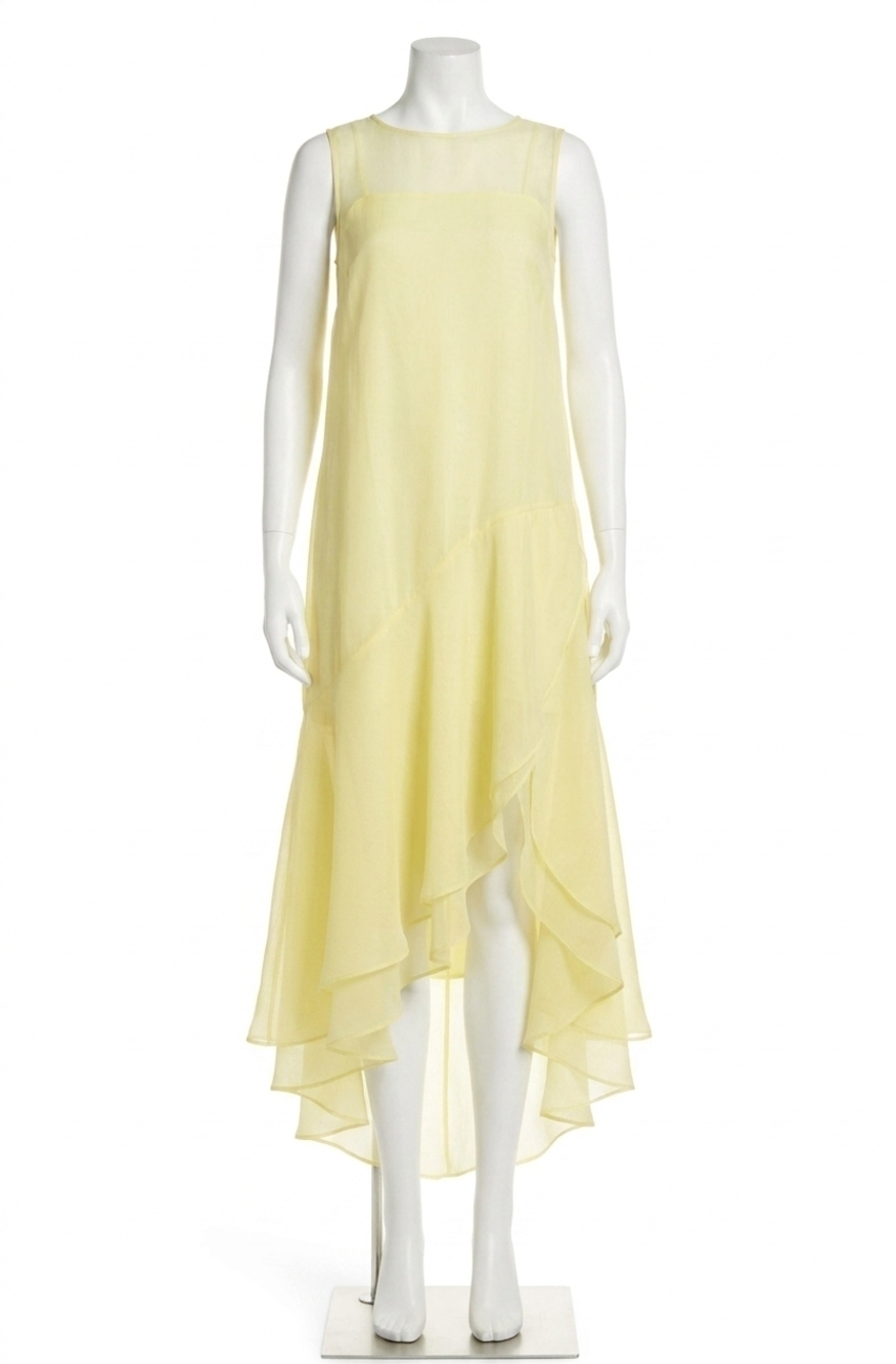 NEW AMANDA UPRICHARD edwine maxi dress in butter